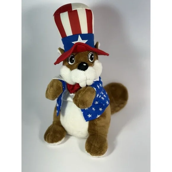 Buc-ee's Patriotic Bucky Beaver 13" Fourth Of July Memorial Day Stuffed Plush - Picture 2 of 10